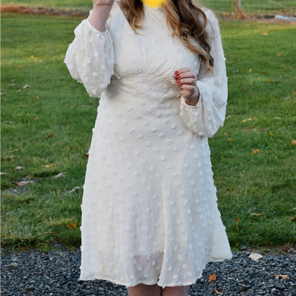 White long sleeve dress